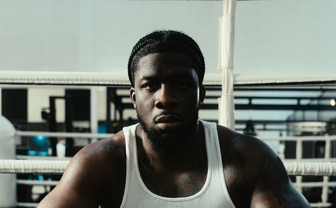 David Adeleye after signing with Matchroom Boxing